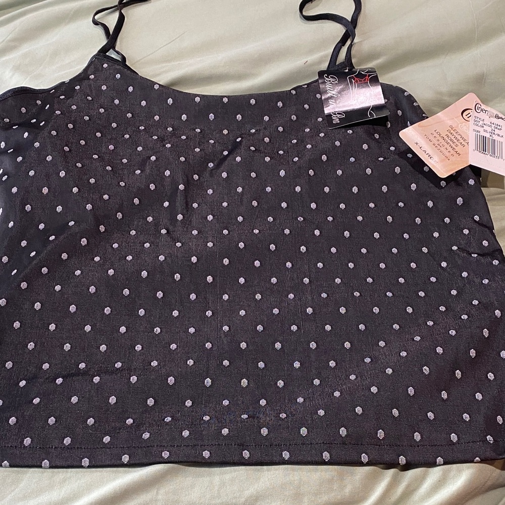 Women’s Black Polka Dot Cami Top - Unbranded- Size L/XL